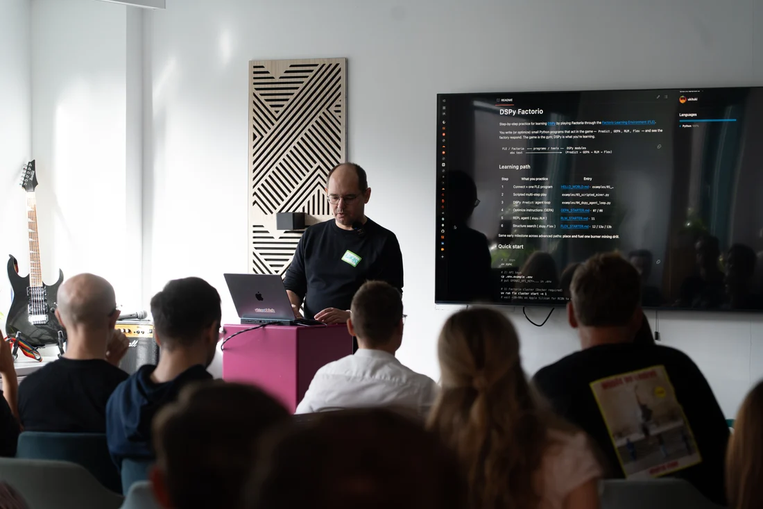 A live coding demo with the September breakfast audience